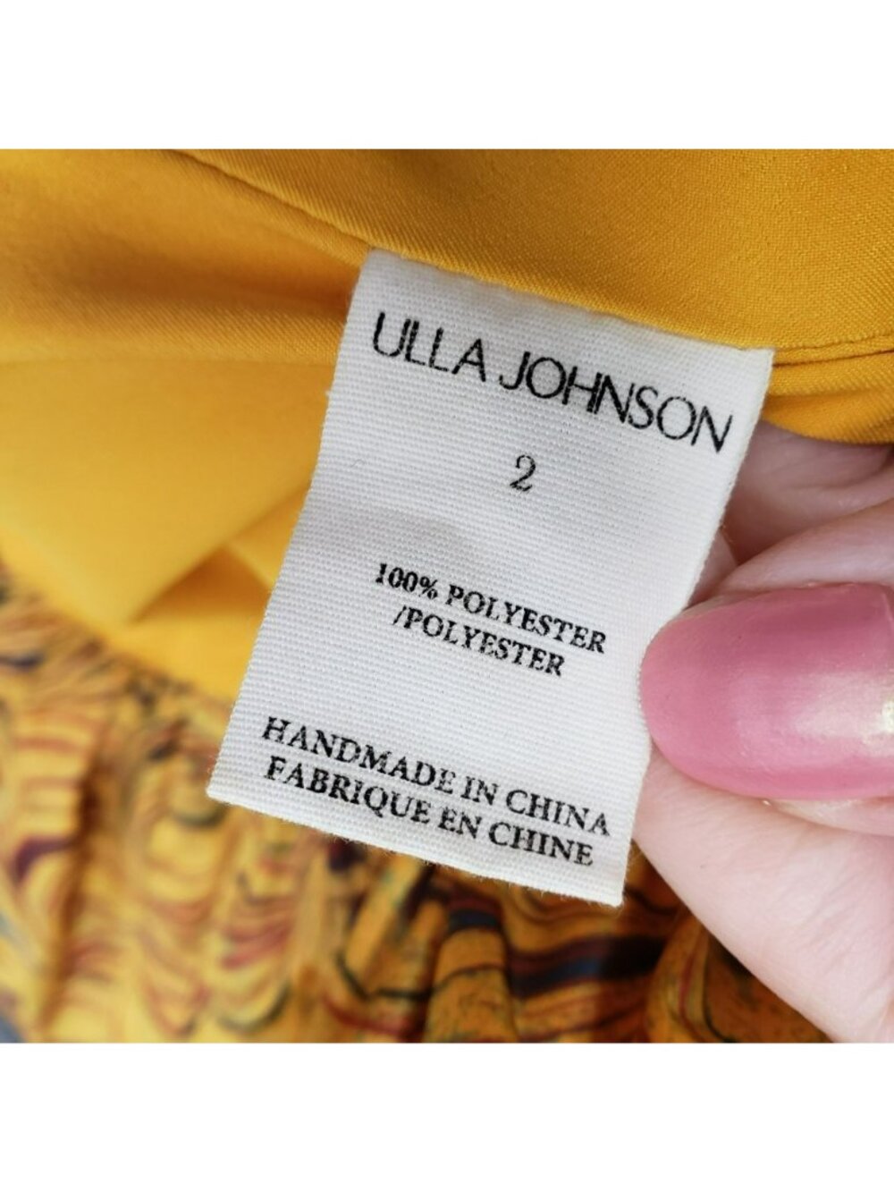 Ulla Johnson $795 Gwen Tiger's Eye Puff Sleeve Pleated Mini Dress Gold Funky - Picture 10 of 16